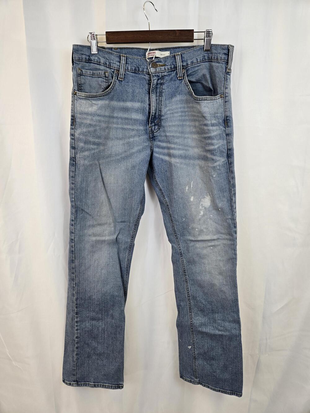 Signature By Levi Strauss & Co. Jeans Mens 34x31 Relaxed Bootcut Stretch Blue